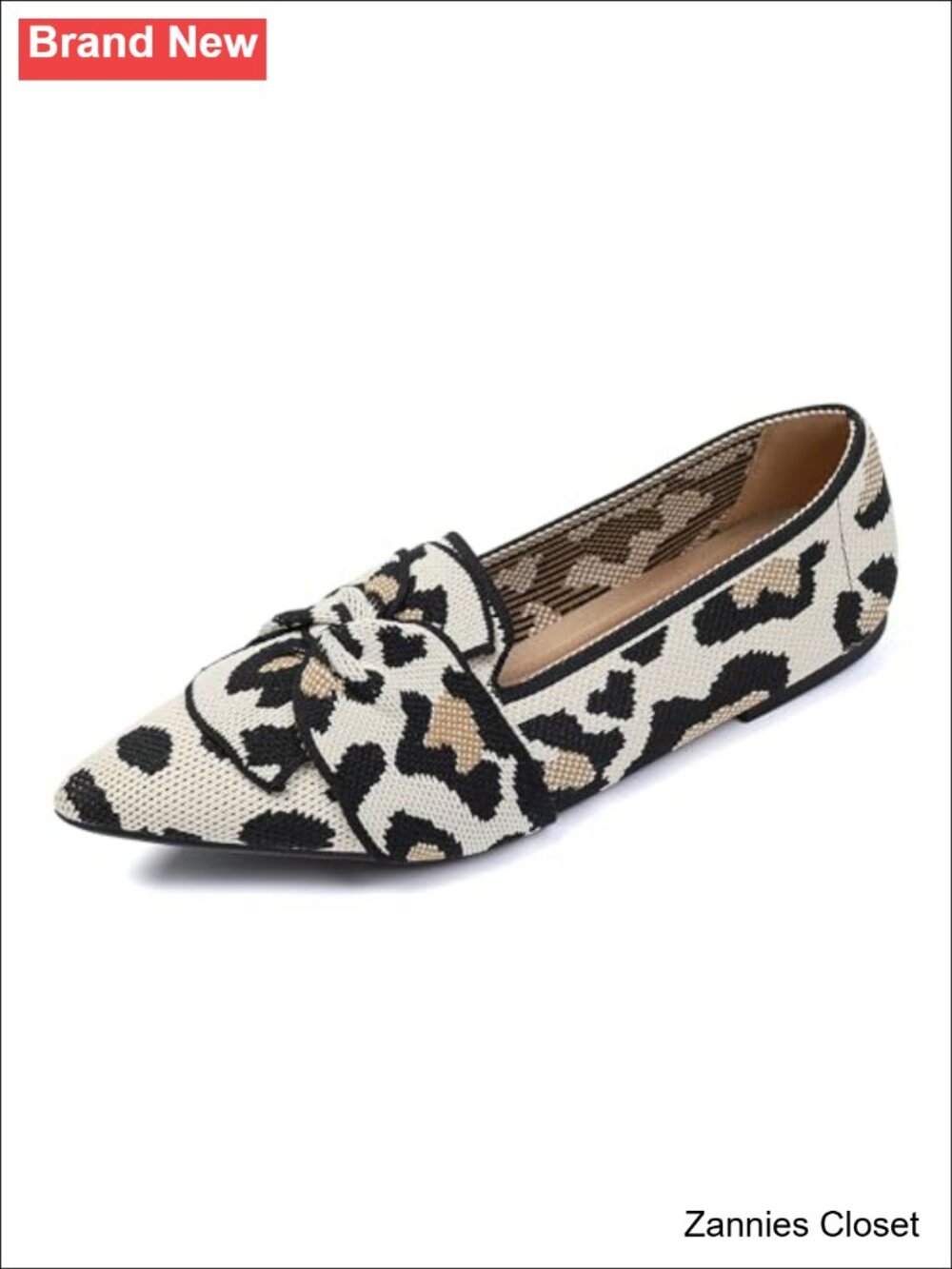 ✨Women's Pointed Toe Bow Ballet Flats Memory Foam Comfort Work Dress Shoes